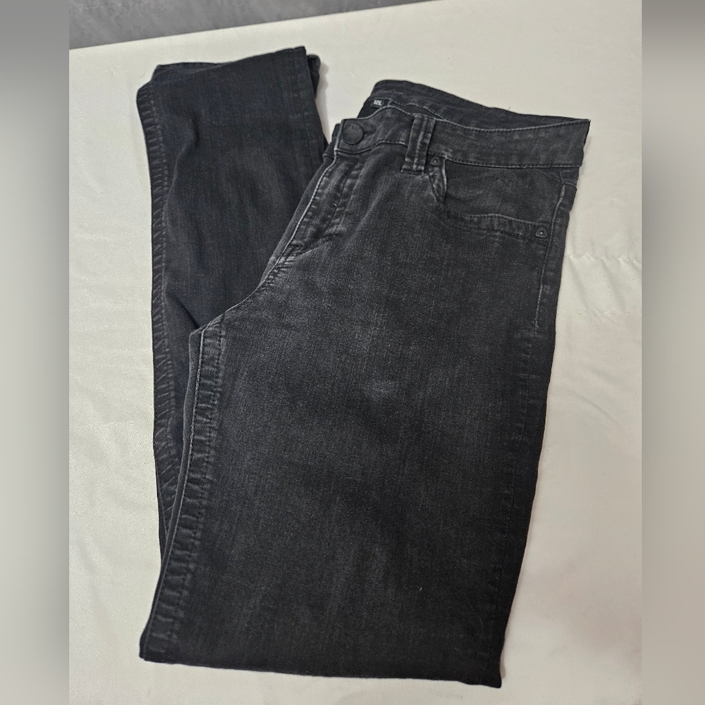 Kut From The Kloth Goth Grunge Straight Leg Jeans Mid Rise  Size 12 Long!